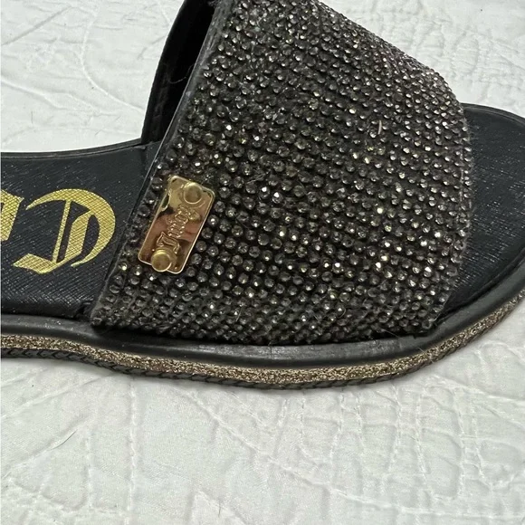 Juicy Culture slide on slippers with rhinestones 7 - Picture 4 of 4